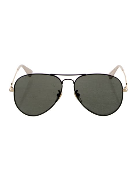 gucci aviators with bee|Gucci Bee Accent Aviator Sunglasses .